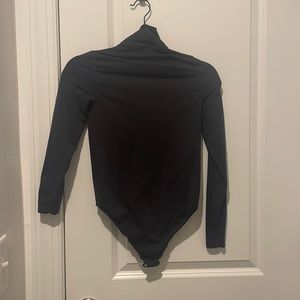 Skims long sleeve black turtleneck bodysuit M